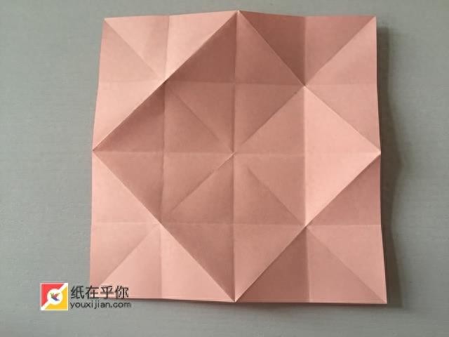 纸在乎你 一个漂亮的花篮折纸详细图解教程