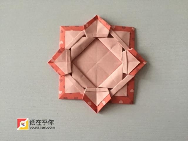 纸在乎你 一个漂亮的花篮折纸详细图解教程