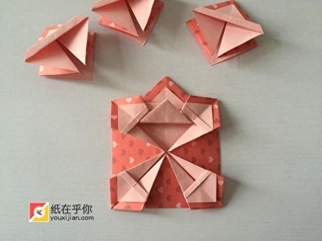纸在乎你 一个漂亮的花篮折纸详细图解教程