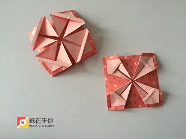 纸在乎你 一个漂亮的花篮折纸详细图解教程
