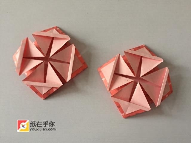 纸在乎你 一个漂亮的花篮折纸详细图解教程