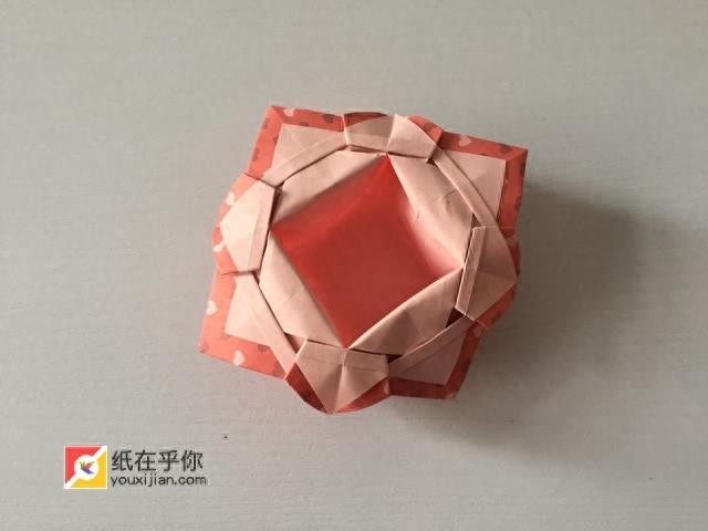 纸在乎你 一个漂亮的花篮折纸详细图解教程