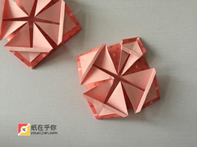 纸在乎你 一个漂亮的花篮折纸详细图解教程