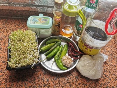​<家常菜系列>凉拌绿豆芽，清脆爽口又下火