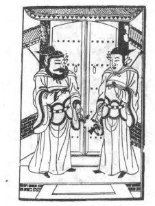 ​门神黑白画欣赏