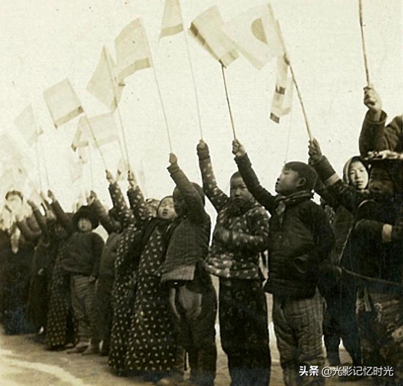 老照片:1940年--1941年石德铁路开通仪式(石家庄---德州)