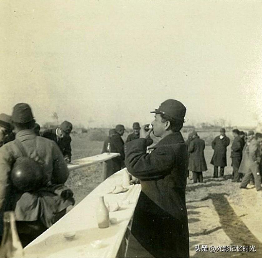 老照片:1940年--1941年石德铁路开通仪式(石家庄---德州)