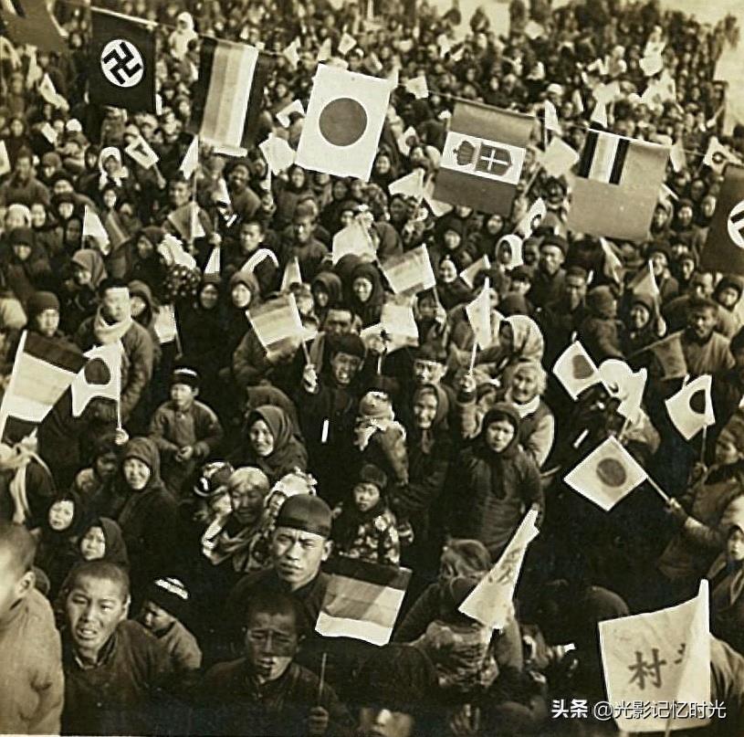 老照片:1940年--1941年石德铁路开通仪式(石家庄---德州)