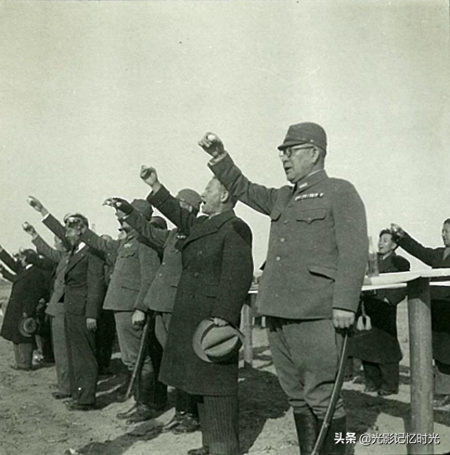 老照片:1940年--1941年石德铁路开通仪式(石家庄---德州)