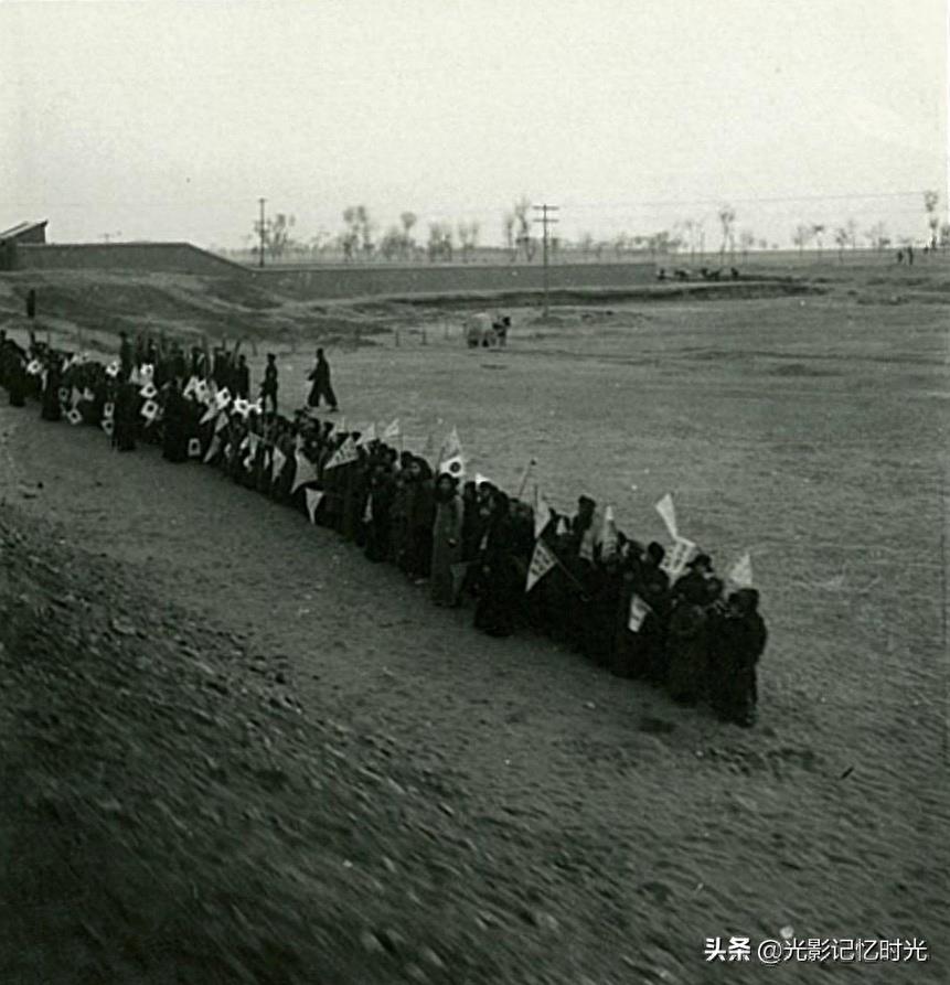 老照片:1940年--1941年石德铁路开通仪式(石家庄---德州)