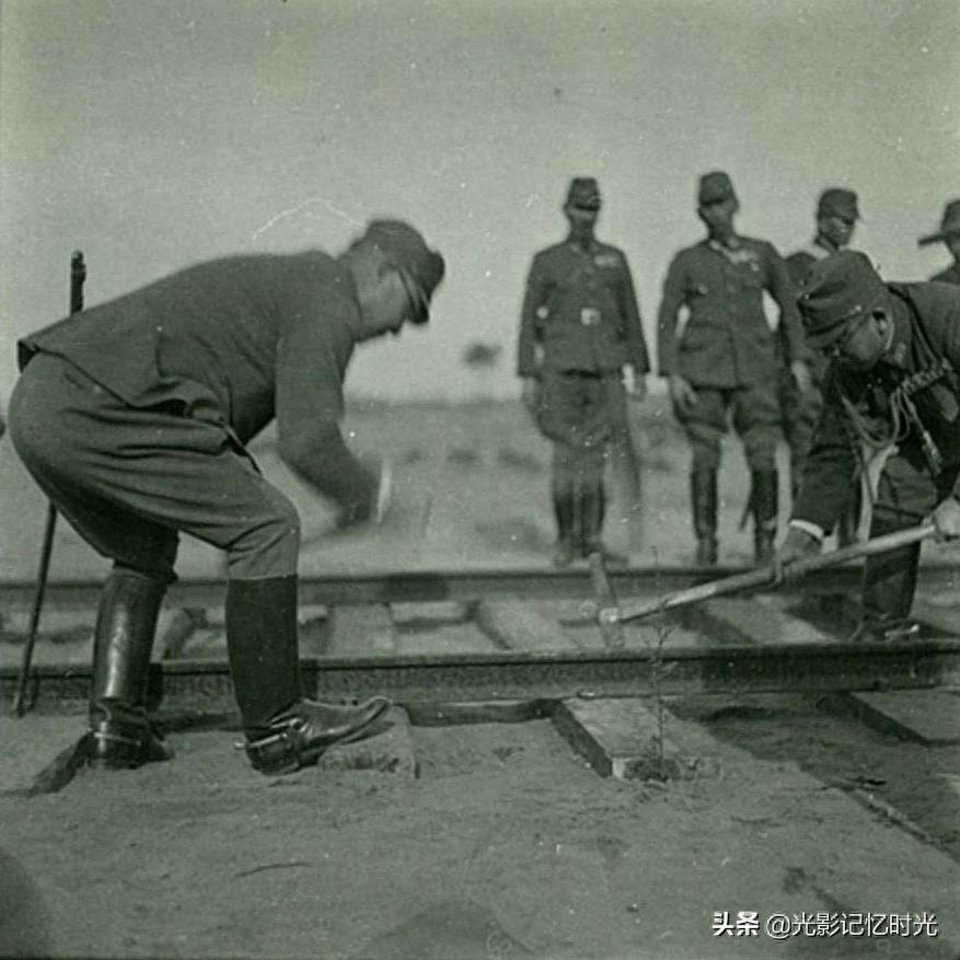 老照片:1940年--1941年石德铁路开通仪式(石家庄---德州)