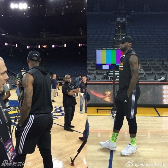 王仕鹏娇妻李跑现身甲骨文球场观看NBA总决赛G1训练