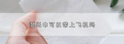 ​酒精湿纸巾可以带上飞机,湿纸巾可以带上飞机托运吗