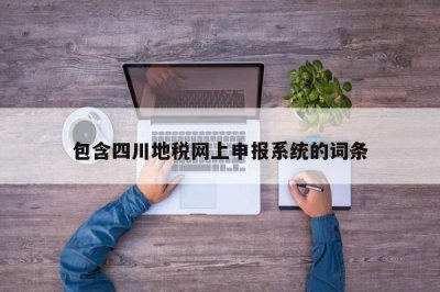 ​包含四川地税网上申报系统的词条