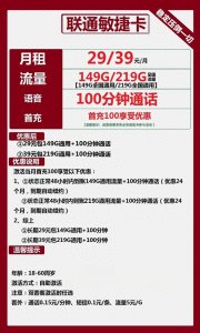 广西联通29元套餐介绍