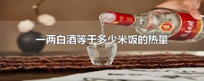​一两白酒等于多少米饭的热量