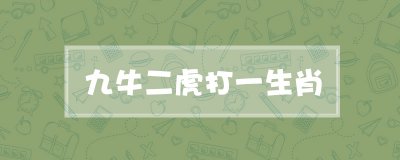 ​九牛二虎打一生肖