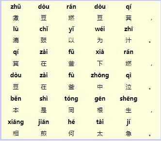 七步诗曹植全诗注音版(七步诗曹植完整版)-第1张图片-