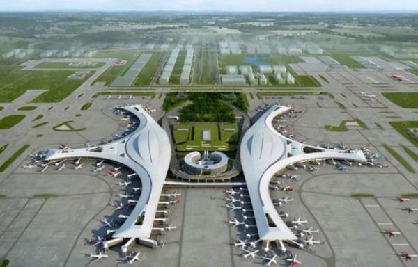 飞机为什么要过水门,天府国际机场试飞航班图3