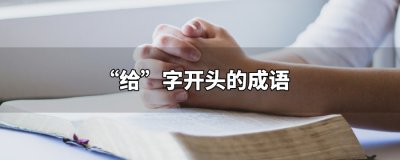​给字开头的成语