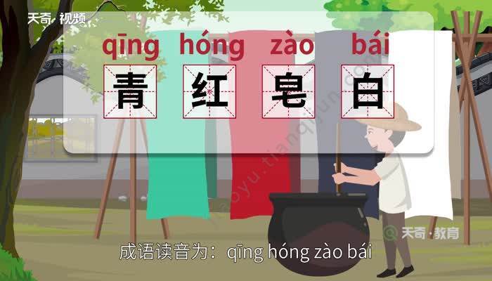 俗语不分青红皂白中的皂是什么意思（不分青红皂白解释）