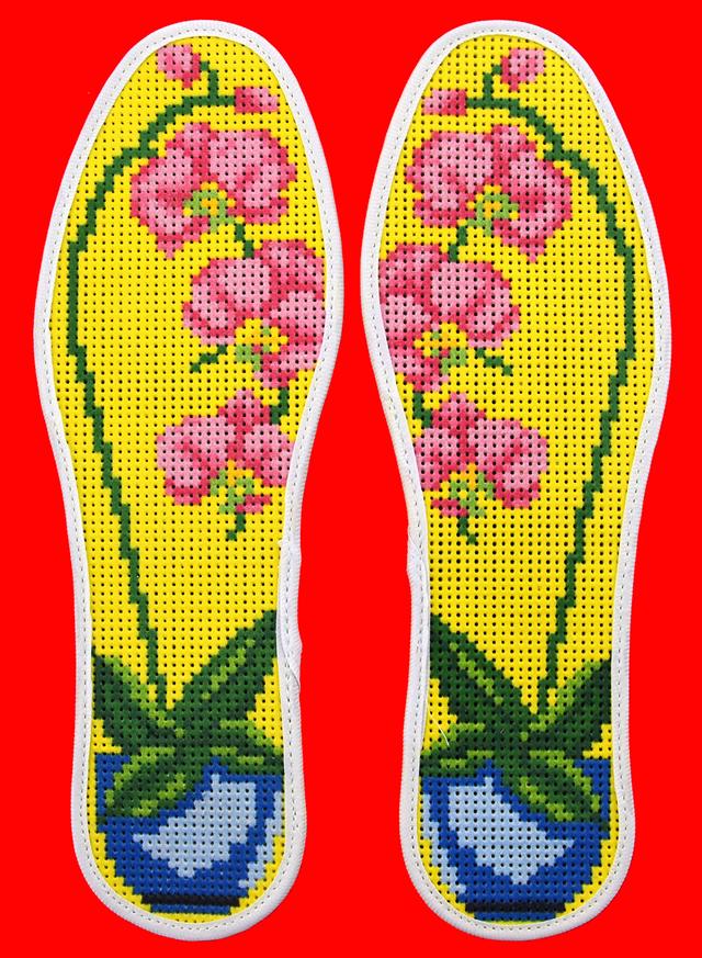 民间老式刺绣鞋垫图案（吉事的卜祀图样）(5)