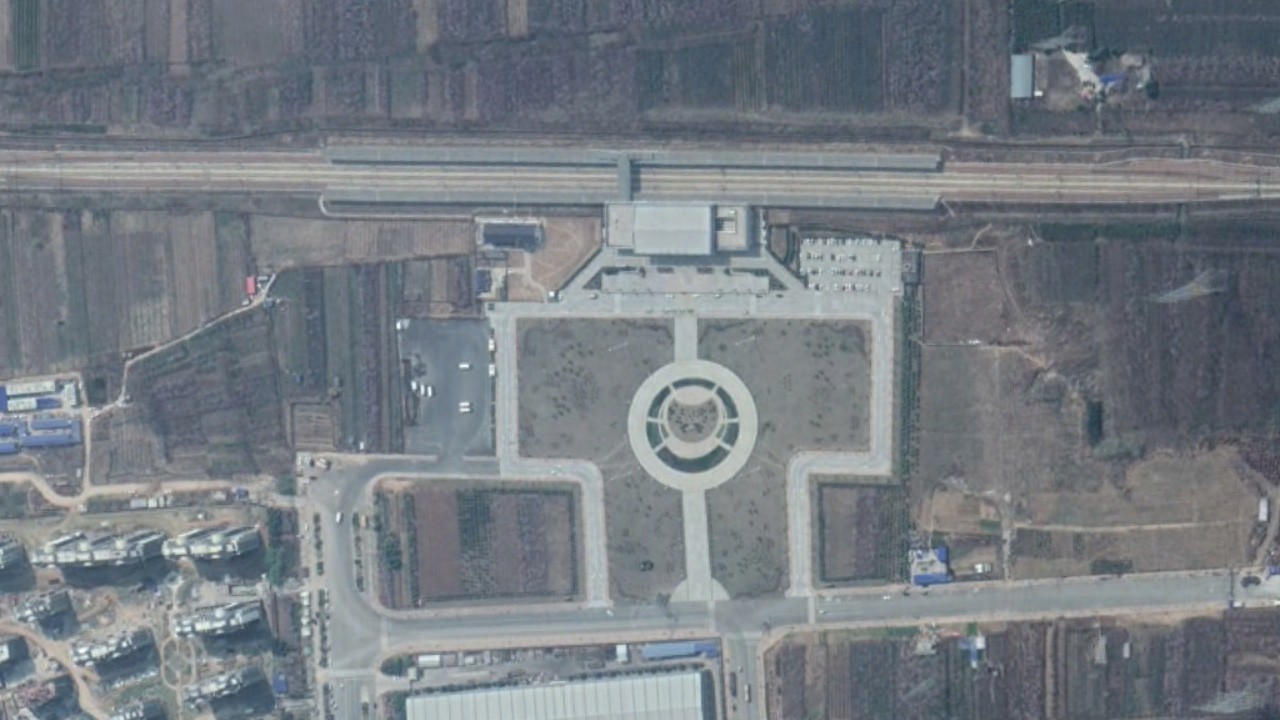 航拍高铁G2001次（郑州-西安北）各车站，途经三门峡、华山