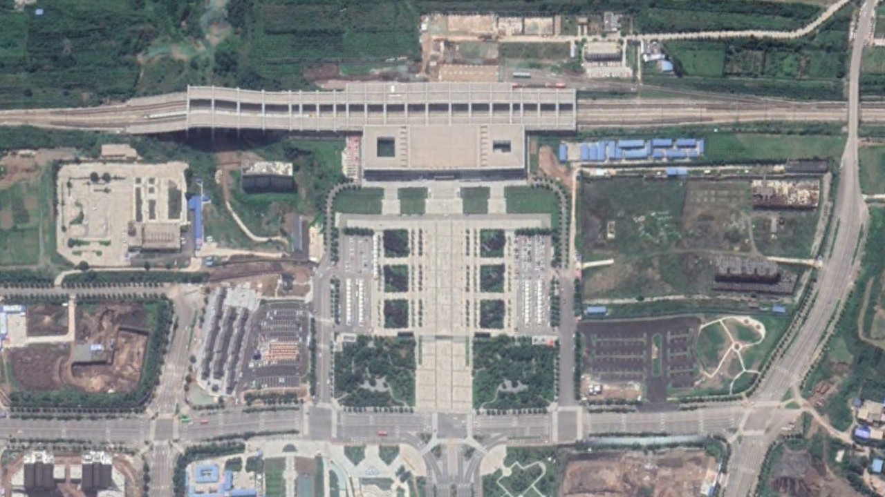 航拍高铁G2001次（郑州-西安北）各车站，途经三门峡、华山